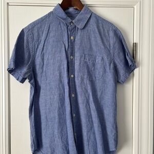 GAP Blue Casual Button Down Shirt Short Sleeve